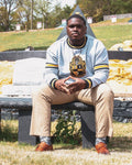Alpha Grey Crest Chenille Crewneck
