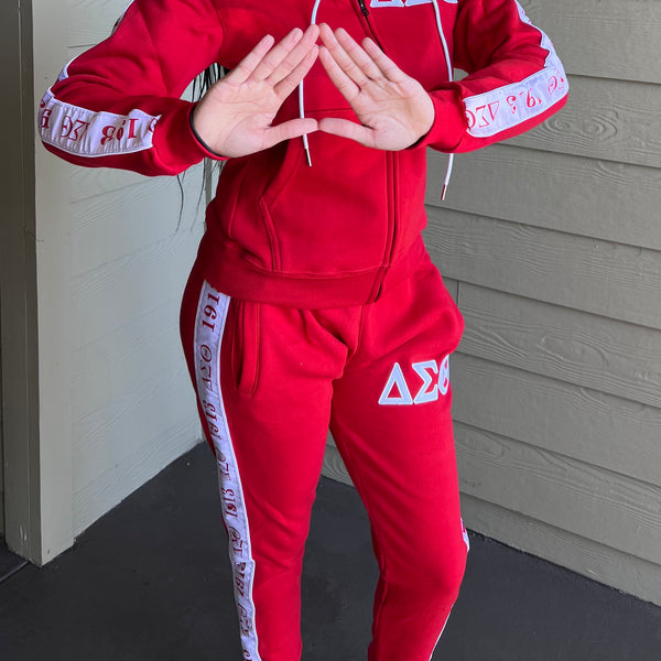 Delta Red Tapered Sweatsuit Joggers (Unisex Size)