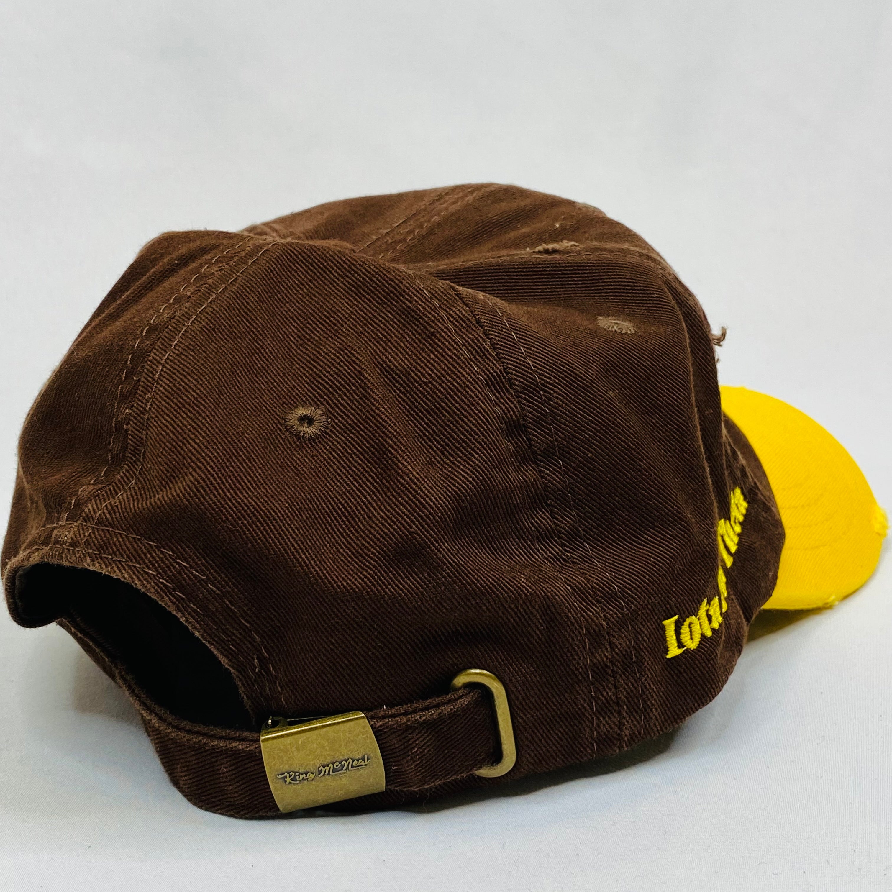 “1963” Iota Phi Theta Brown & Yellow Gold distressed hat