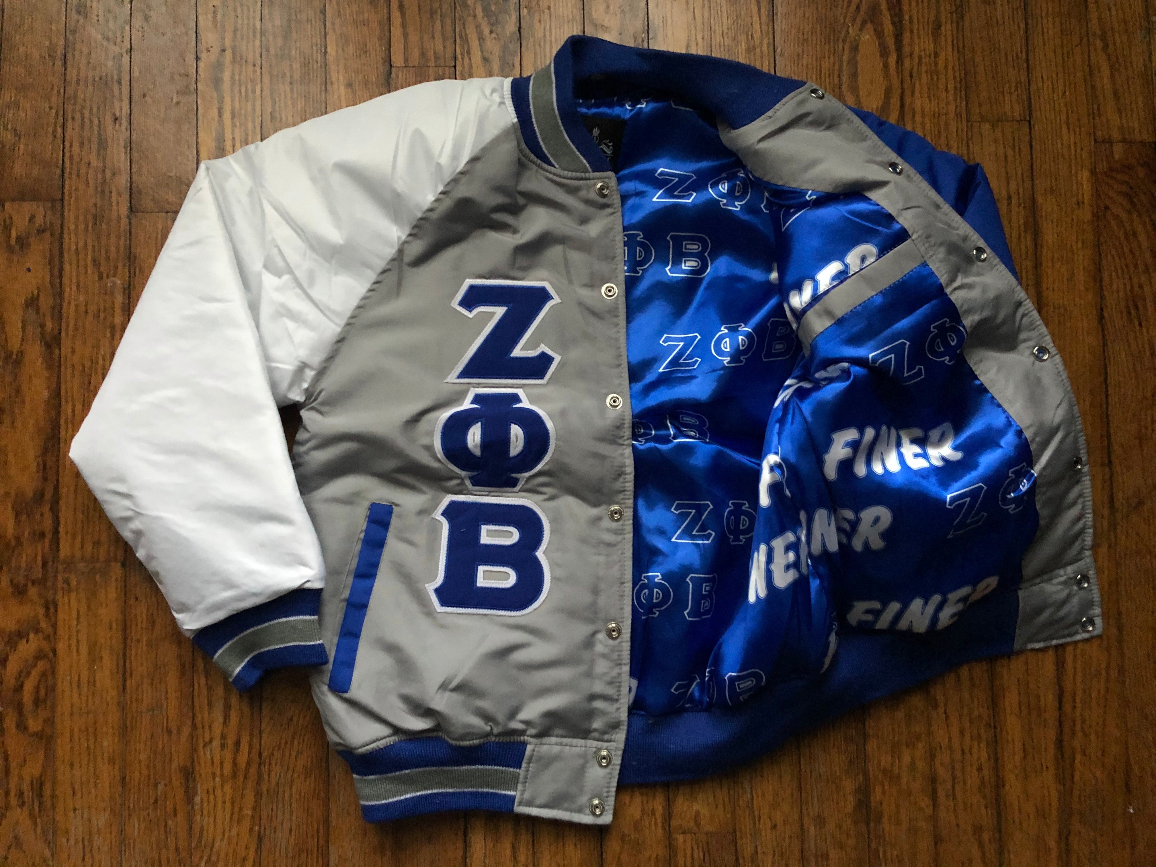 Grey Zeta Bomber Jacket Custom Lining