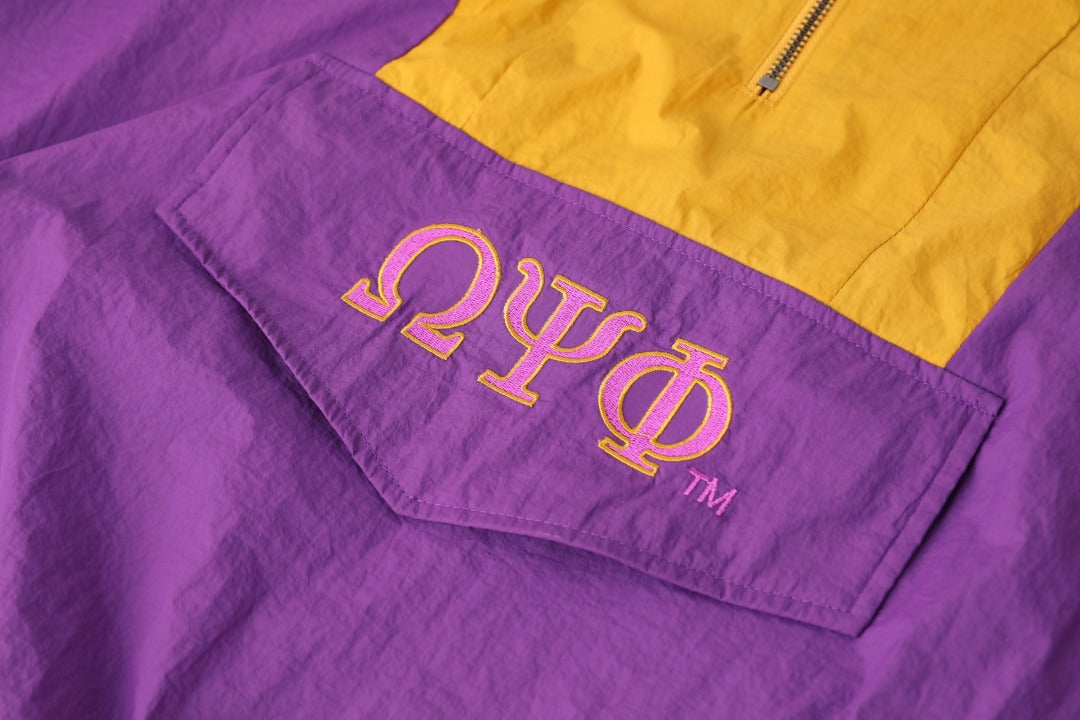 Omega Psi Phi Half Zip Windbreaker Jacket