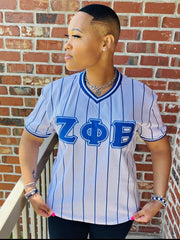 Zeta Phi Beta Pinstripe Baseball Jersey