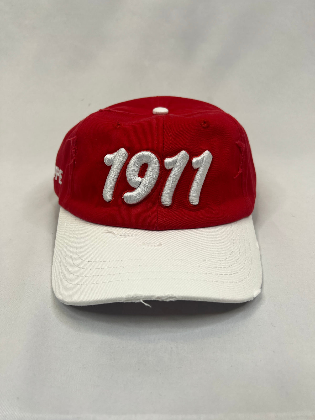 “1911” Kappa Alpha Psi Red & White distressed hat