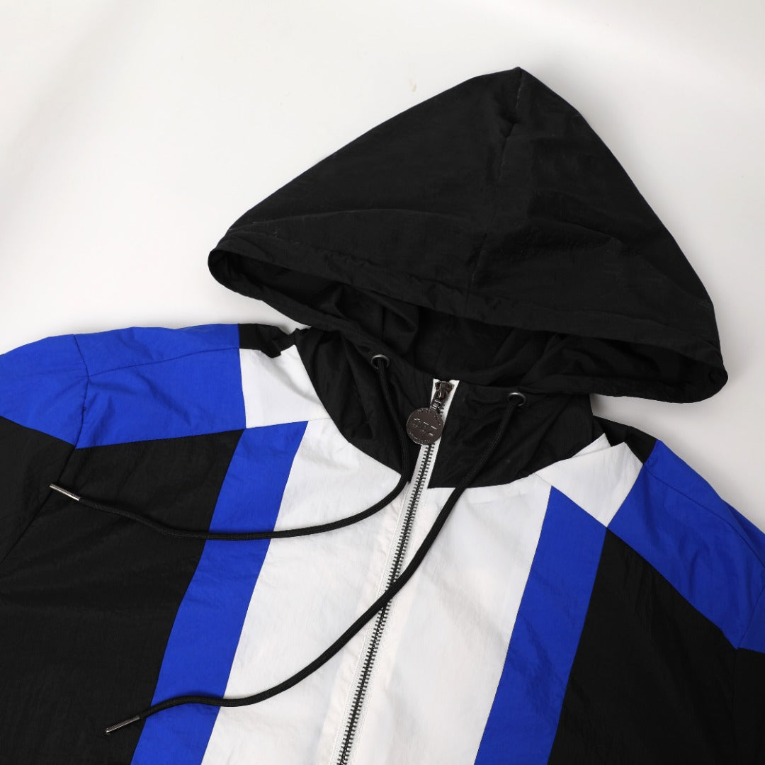 Black Phi Beta Sigma Half Zip Windbreaker Jacket