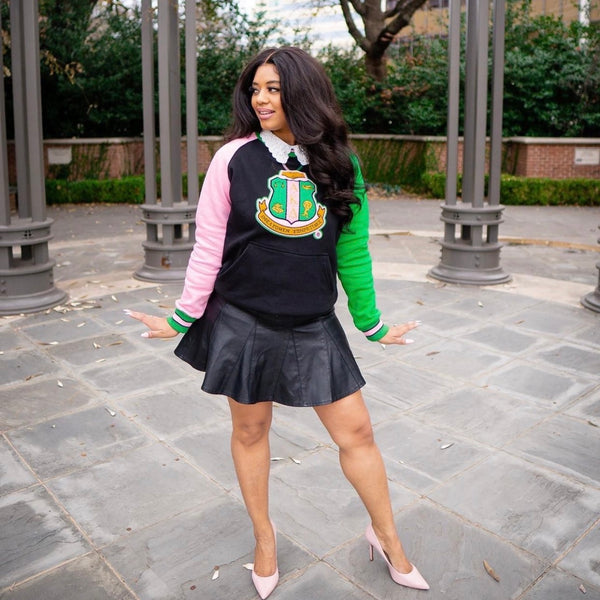 AKA Black Crest Chenille Crewneck (Unisex Size)