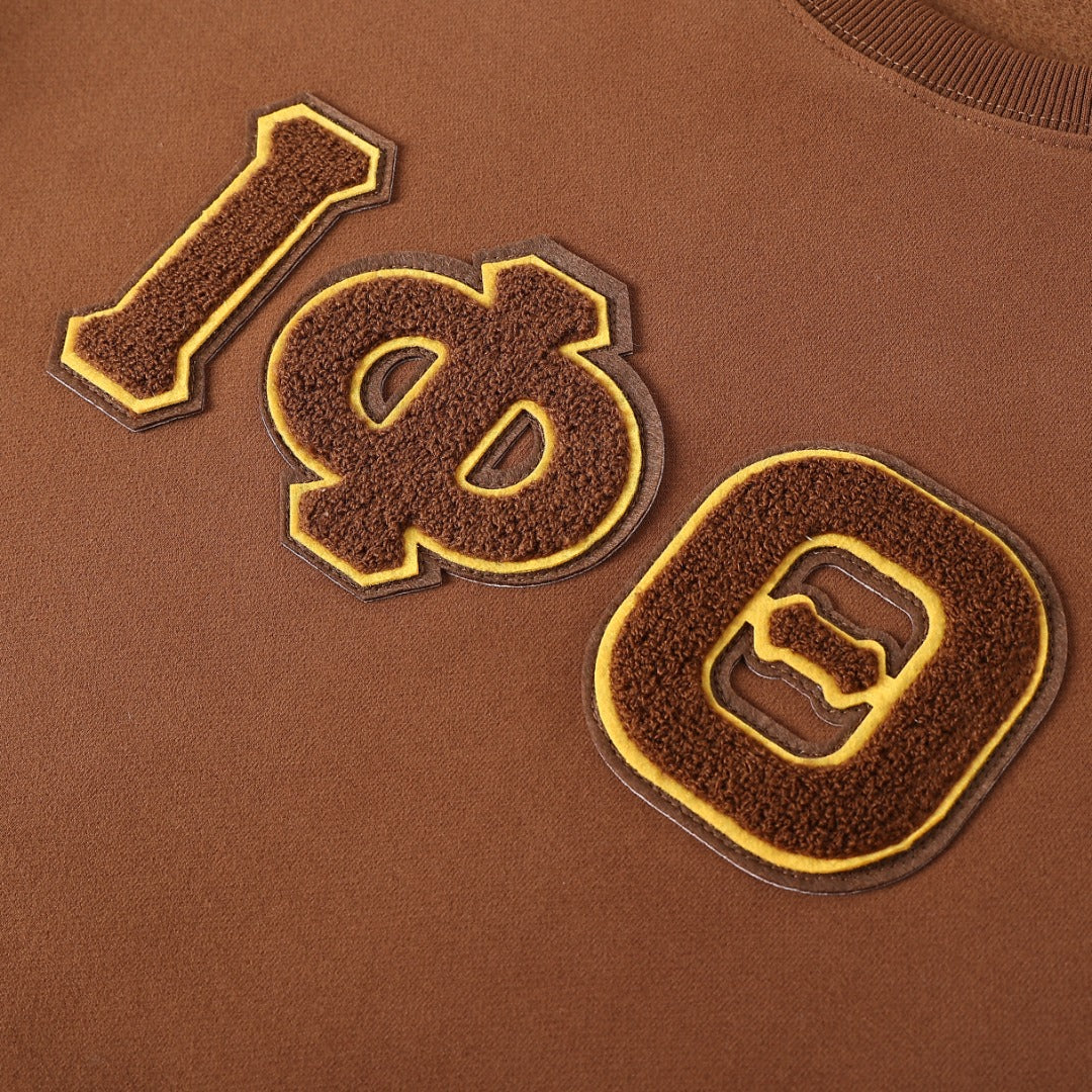 Iota Phi Theta Brown Chenille Pocket Crewneck