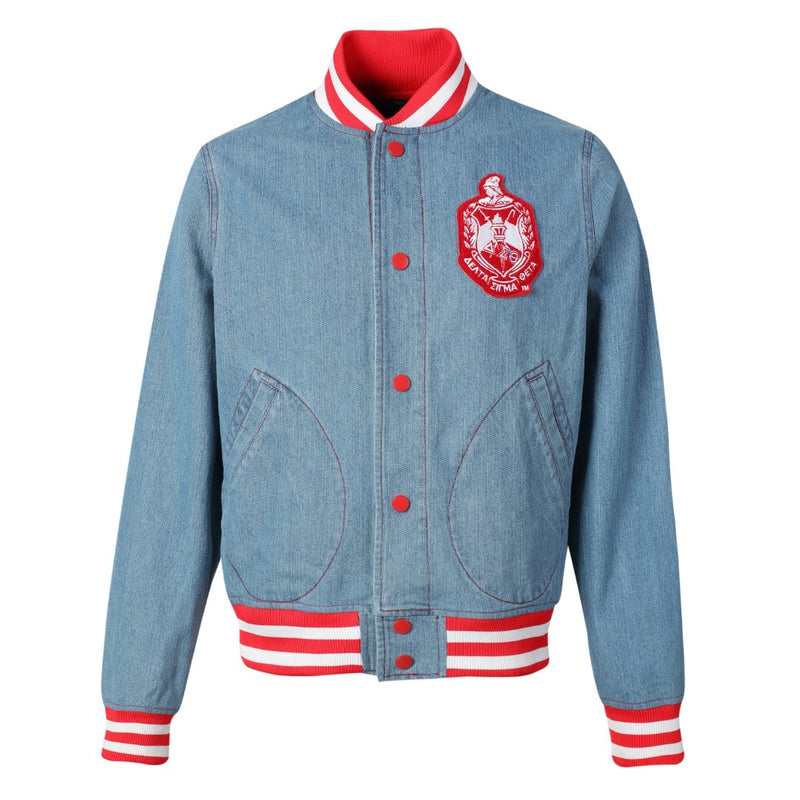 Delta Denim Bomber Jacket Read Description