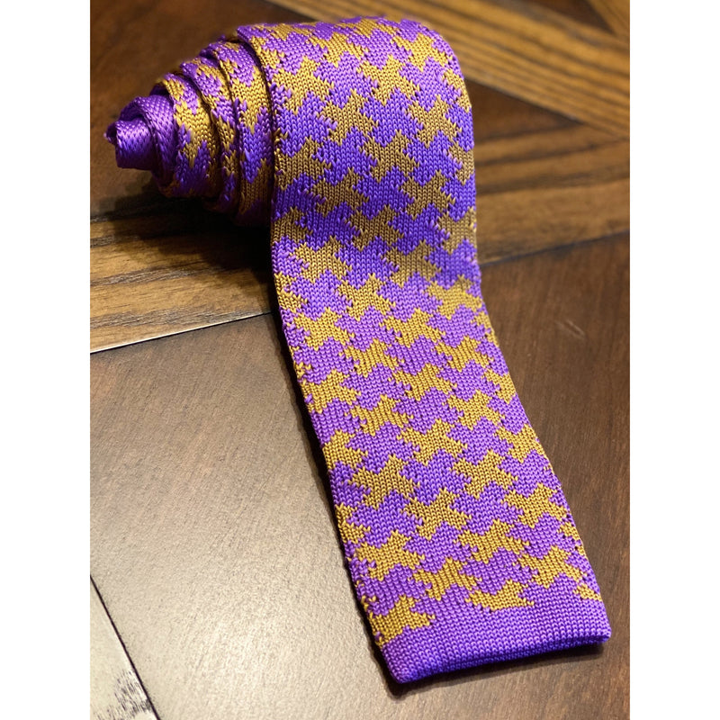 Purple and Gold (Omega Inspired) Knit Tie