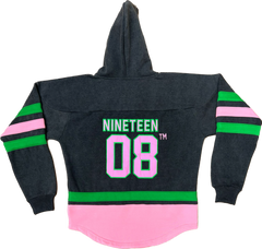 AKA Black Acid Wash Hockey Hoodie Unisex Size