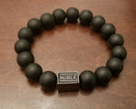 Noble matte black beaded bracelet