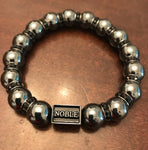 Noble hematite black beaded bracelet
